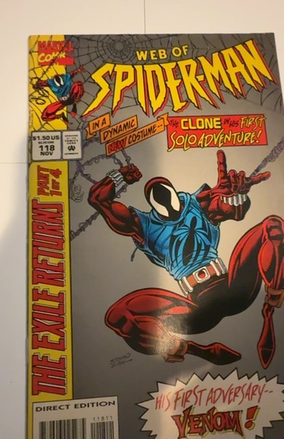 Web of Spider-Man #118 Direct Edition (1994)1ST BEN REILLY SPIDER (CLONE)