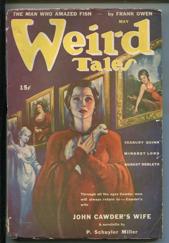 WEIRD TALES 05/1943-PULP-MYSTERY COVER-MARGARET BRUNDAGE-MATT FOX-QUINN-vg+