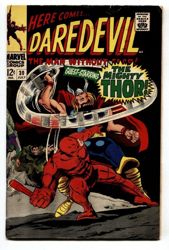 DAREDEVIL #30 1967-MARVEL COMICS-THOR COVER-COLAN VG/FN