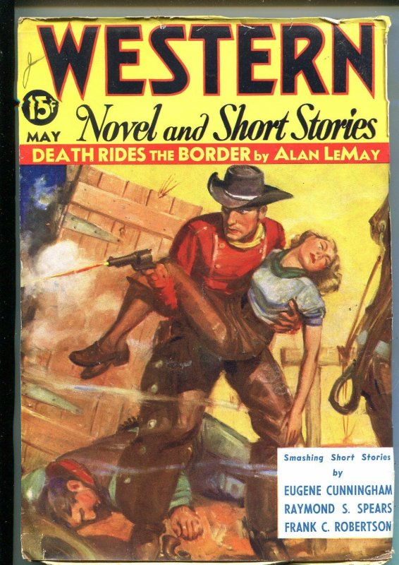 WESTERN NOVELS AND SHORT STORIES 05/1936-PULP FICTION-DAMSEL IN DISTRESS-vf-