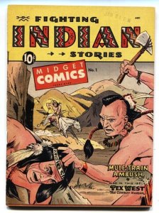 Midget Comics #1 1950 St. John-Matt Baker-Western-Rare! FN/VF