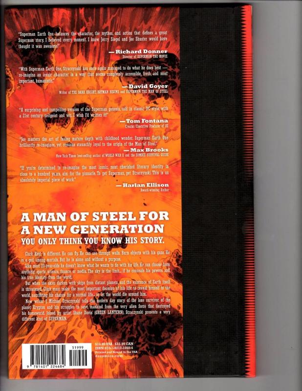 Superman Earth One DC Comics Hardcover Graphic Novel TPB NM 1st Prnt Signed J200