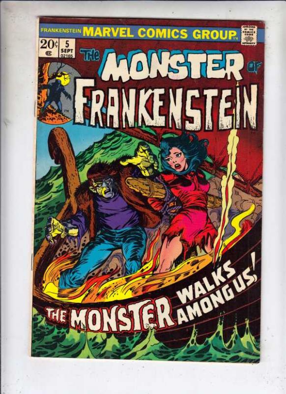 Frankenstein, the Monster of #5 (Sep-73) FN/VF Mid-High-Grade Frankenstein