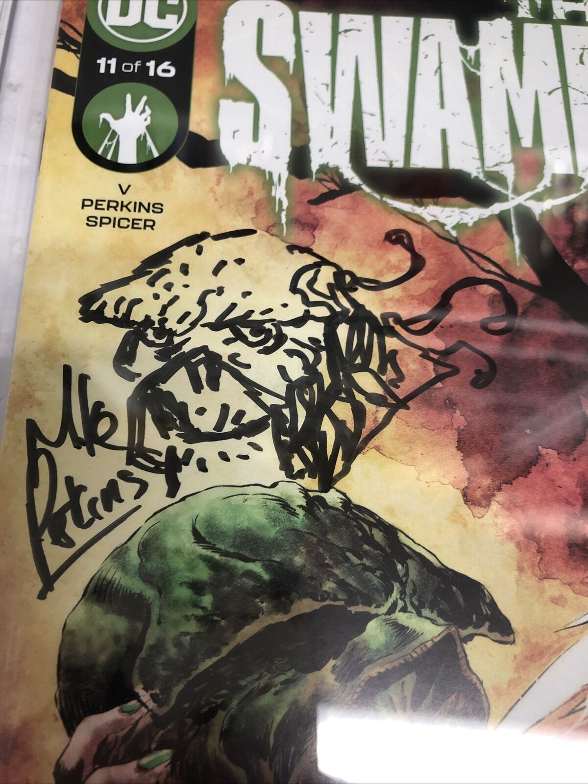 Swamp Thing (2022) #11 (CGCSS 9.8) Signed And Sketch By Mike Perkins ...