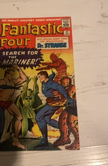 Fantastic Four #27 (1964)first Dr strange cover -small sub crease