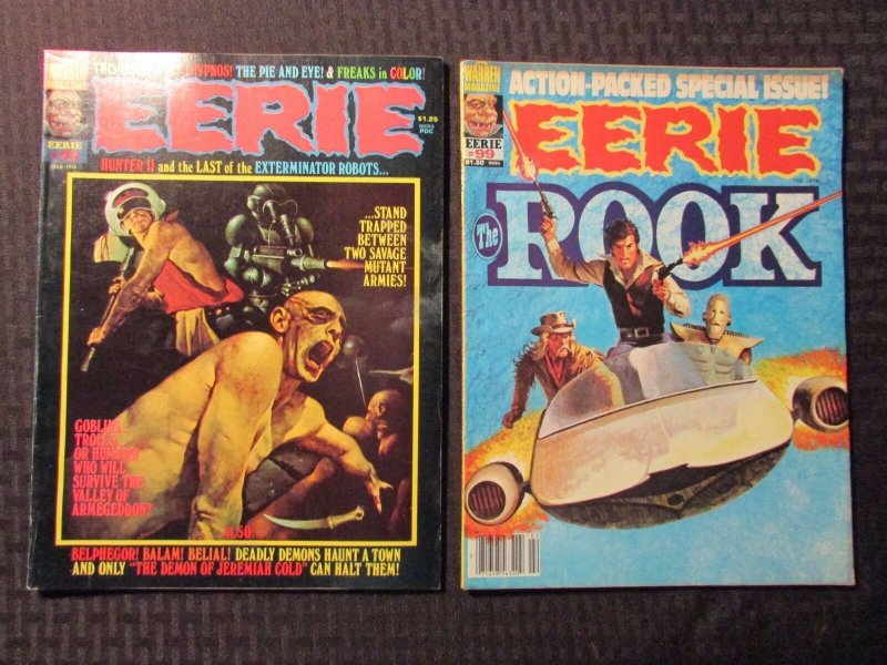 1976 EERIE Warren Horror Magazine #72 99 FN/FN- LOT of 2