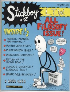 STICKBOY #2, VF/NM, Dennis Worden, 1989, all Filosofy issue