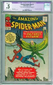 Amazing Spider-Man #7 (1963) CGC Restored .5 see desc