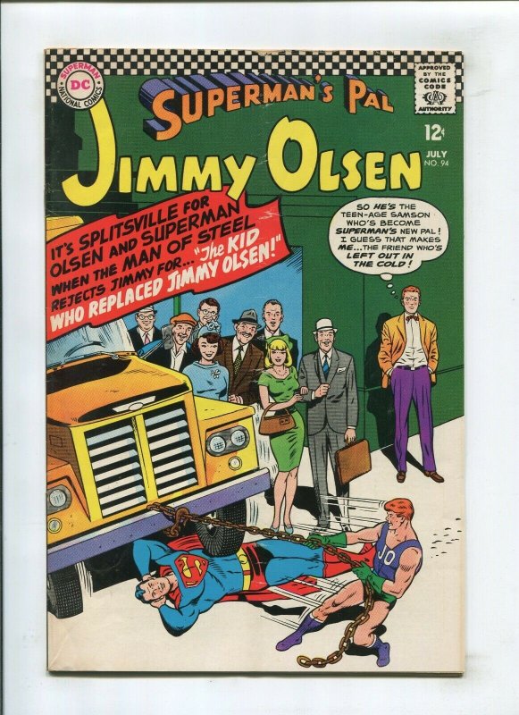SUPERMAN'S PAL JIMMY OLSEN #94 (5.0) *FISHERMAN* KID WHO REPLACED JIMMY 1966