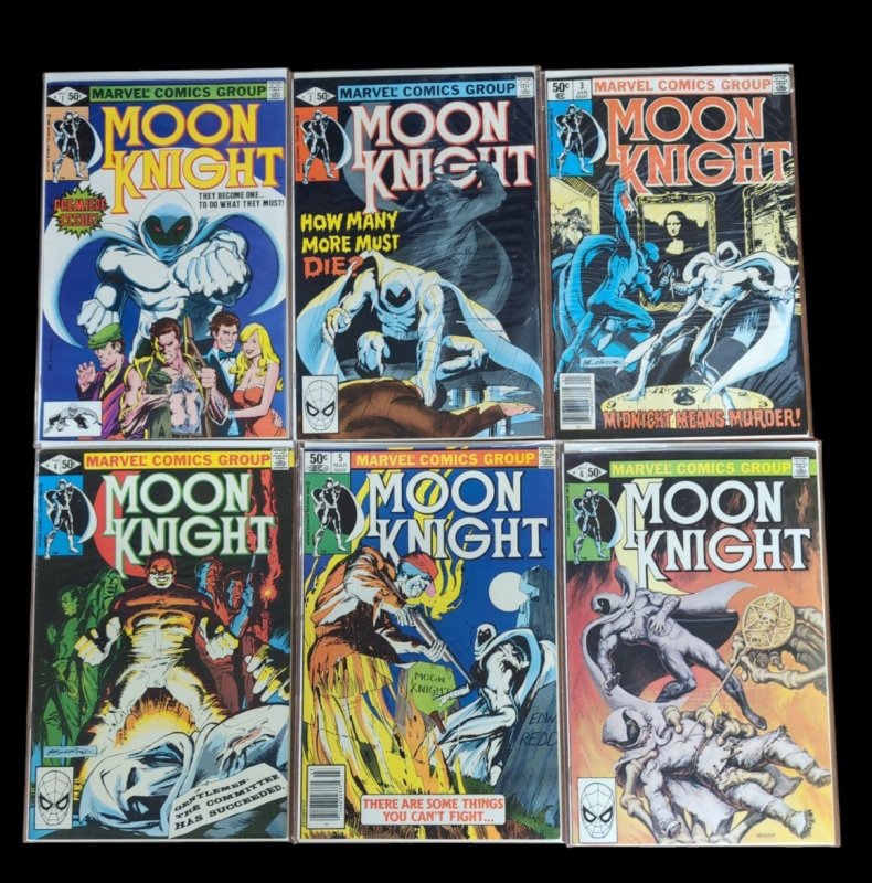 Moon Knight #1-6 1st appearance Bushman Khonshu Midnight Man 1980 Marvel FN