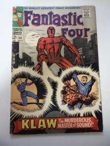Fantastic Four #56 (1966) VG Condition centerfold detached at 1 staple