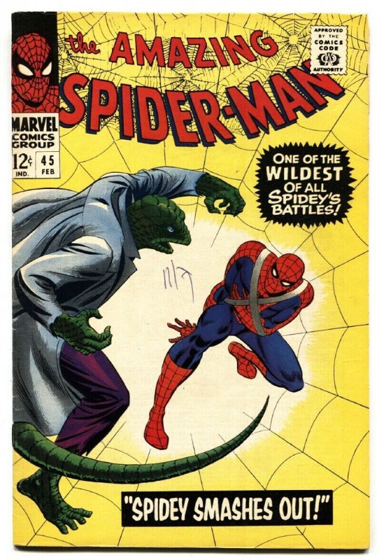 Amazing Spider-man #45-3rd Lizard-marvel comics Silver-age-FN/VF