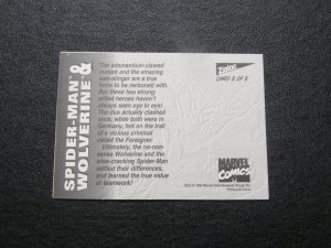 Spiderman Wolverine Marvel Team-up 1995 Ziploc Trading Card NM