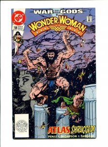 Wonder Woman #58 - Signed George Perez (9.0) 1991