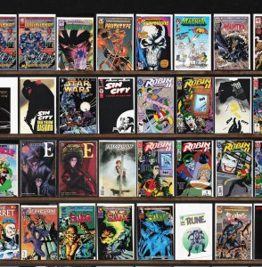 Huge Lot 150+ Comics with X-O Manowar, Prototype, Robin, Sludge & More!