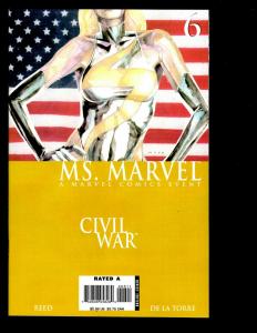 Lot Of 9 Ms. Marvel Comics 2 3 4 5 6 7 8 9 10 Civil War feat. Rogue Warbird SM1