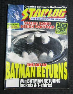 1992 STARLOG Magazine #179 FN- 5.5 The Art of Batman Returns / Alien 3 Movie