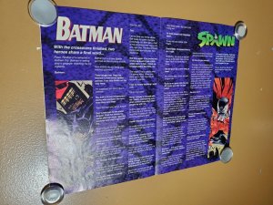 comic poster Spawn Vs versus Batman poster and interview with both IMAGE D.C.  