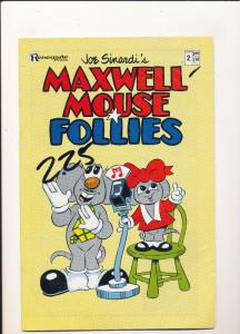 Renegade Press Comics - LOT- MAXWELL MOUSE FOLLIES #1-3,  VERY FINE (SIC244)