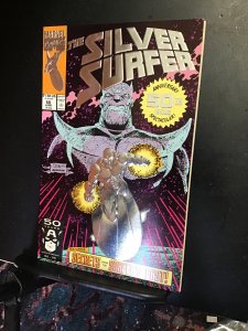 Silver Surfer #50 (1991) Embossed hollow foil cover! Hi grade! NM- Wow!