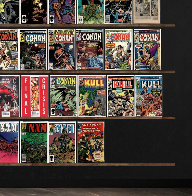 Huge Lot 150+ Comics with Conan The Barbarian, Thor, The &, Semper Fi & More!