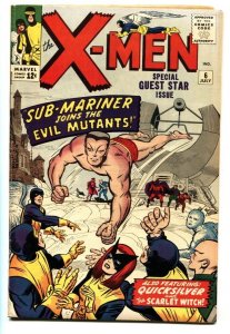 X-Men #6-1964-Sub-Mariner crossover-Silver-Age Marvel fn-