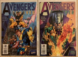 AVENGERS FOREVER 1-12, AVENGERS: THE ORIGIN 1-5 + 3 AVENGERS: ORIGINS ONE-SHOTS