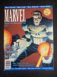 1992 MARVEL YEAR IN REVIEW '92 Magazine FN+ 6.5 Why Is The Punisher So Cool?