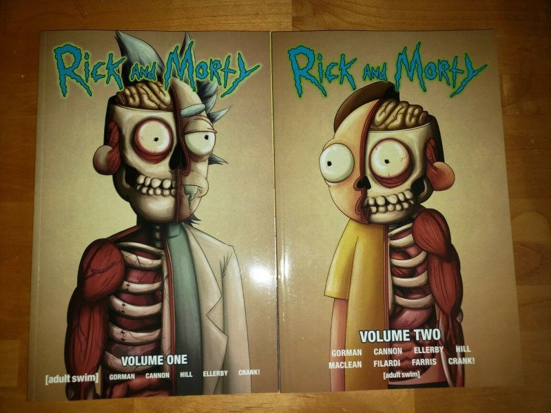 Rick & Morty Volume 1 & 2 TPB (2016 ONI) Graphic Novel Julieta Colas Variant Set