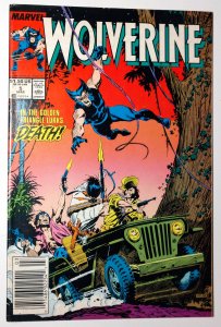 Wolverine #5  (FN+, 1990) NEWSSTAND