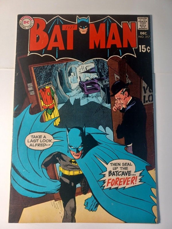 Batman #217 VF- Last Dick Grayson, Neal Adams Cover DC Comics c272