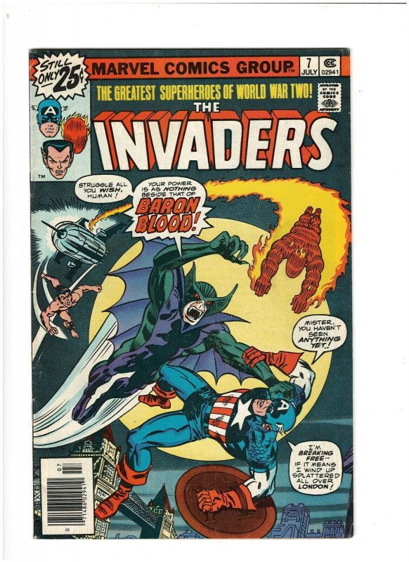 Invaders #7 Values and Pricing, Marvel Comics