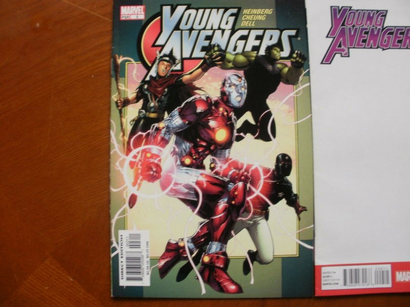 3 Near-Mint Marvel Comic: YOUNG AVENGERS #3 (2005) & #9 #11 (2013) Heinberg Dell