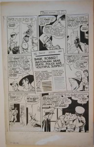 BOB POWELL original art, GREEN HORNET #35 pg 17,14x23, 1947, Spirit of '76, Cops