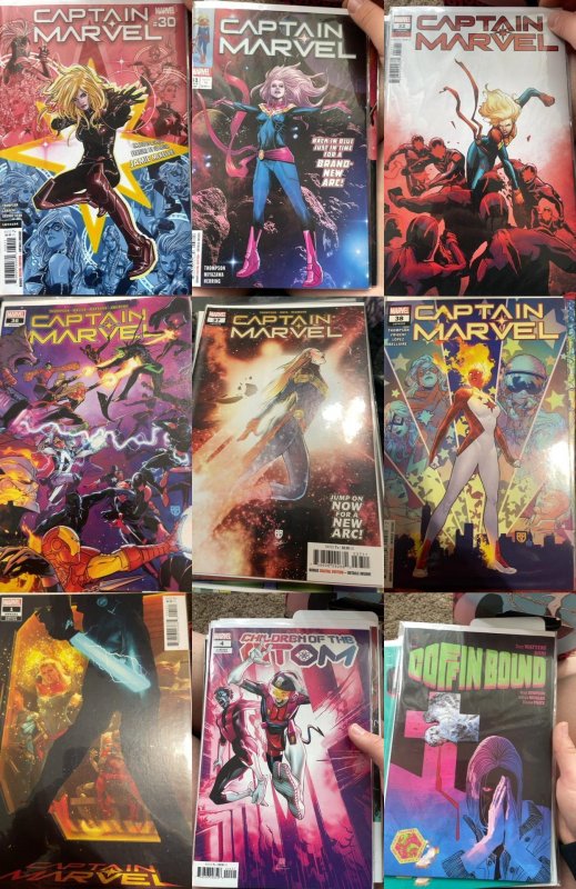 Lot of 9 Comics (See Description) Captain Marvel, Coffin Bound