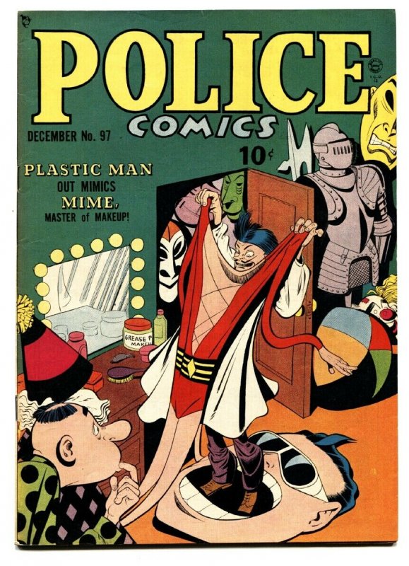 POLICE COMICS #97 1950-PLASTIC MAN-VF/NM comic book