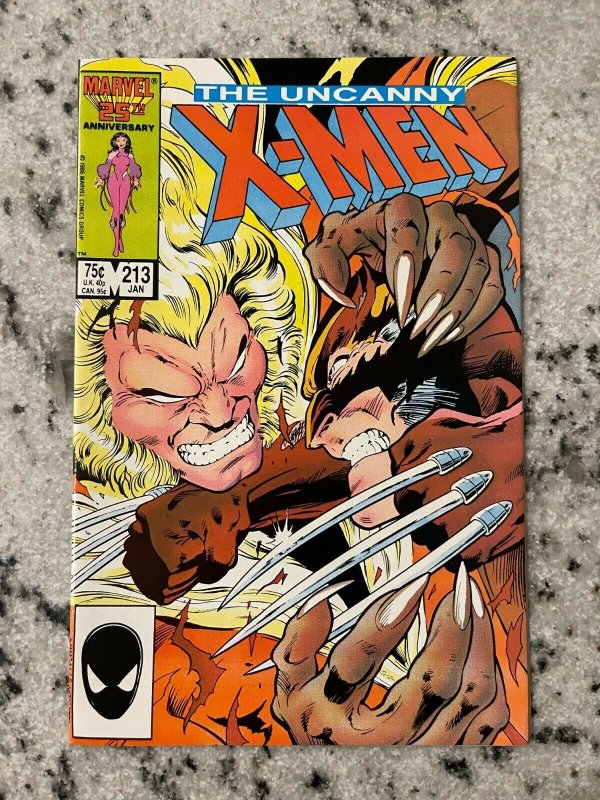 Uncanny X-Men # 213 NM Marvel Comic Book Juggernaut Angel Beast Wolverine DH37