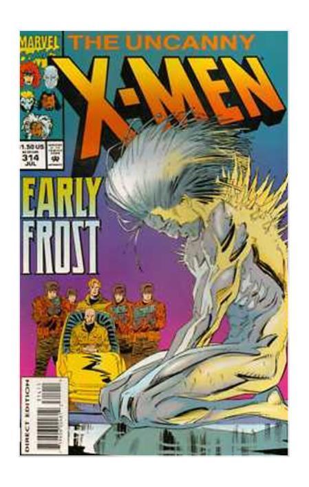 UNCANNY X-MEN  #314 COMIC early frost    MARVEL professor x 