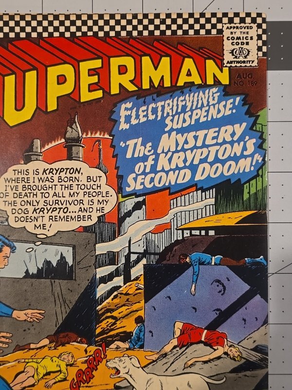 Superman #189 ?-Origin and destruction of Krypton Il-Made byJor-El—DC Aug-1966