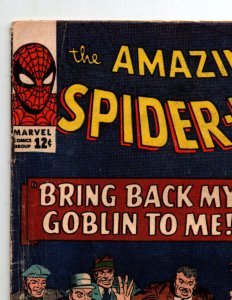 Amazing Spider-Man #27 - 2nd Crime Master - Green Goblin - Ditko - 1965 - GD/VG