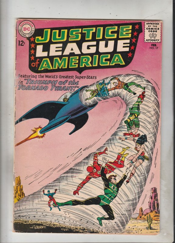 Justice League of America #17 (1963) The Tornado Tyrant!  Affordable-Grade VG+