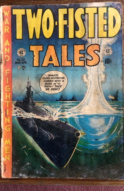 Two-Fisted Tales #32 (1953),reader w/ 4 extra staples, Davis,wood!amazing EC art