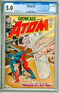 Showcase #36 (1962) CGC 5.0! 3rd App of the SA Atom!
