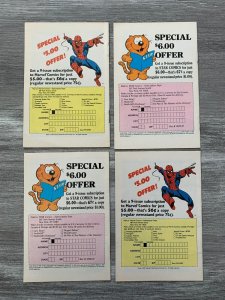 1990 MARVEL & STAR COMICS Captain America Spider-Man Heathcliff Care Bears LOT