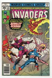 Invaders #23 VINTAGE 1977 Marvel Comics 1st Scarlet Scarab