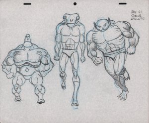 Space Athletes Pencil Animation Art - 61 - He-Man Related?