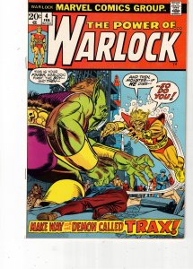 Warlock #4 (1973) High-grade 4th issue key! 1st Trax! NM- Lynchburg CERT Wow!