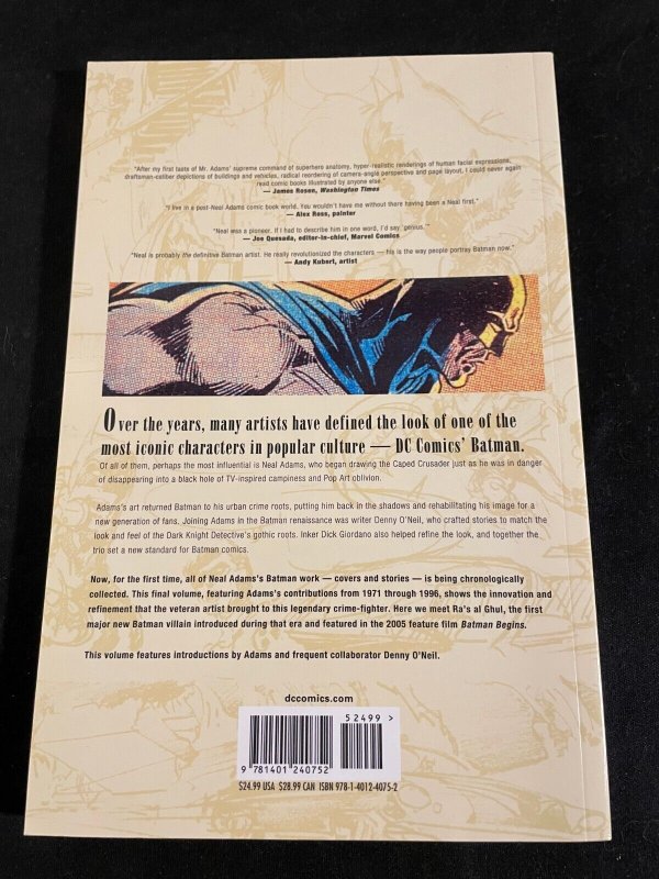 BATMAN ILLUSTRATED BY NEAL ADAMS Vol. 3 Trade Paperback