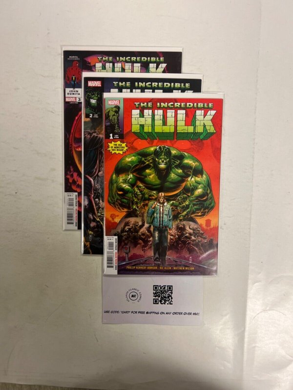 3 Hulk Marvel Comic Books # 1 2 3 Avengers Defenders Iron Man Thor 27 JS63