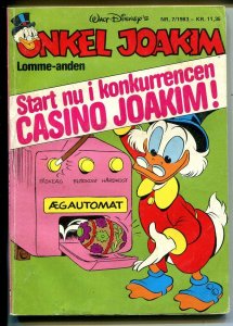 Onkel Joakim #7 1983-Disney-Danish-Uncle Scrooge-Carl Barks-Mickey Mouse-G/VG